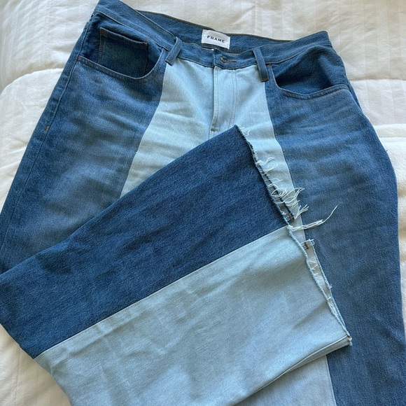 FRAME Split Seam Wide Denim - Size 30 - Picture 6 of 8